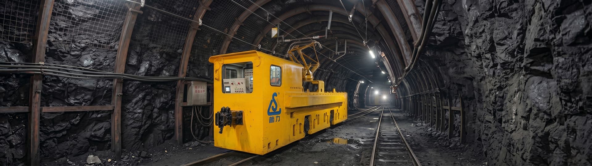 Mining rail equipment in a ShaoLi project setting used to illustrate a complete haulage cycle