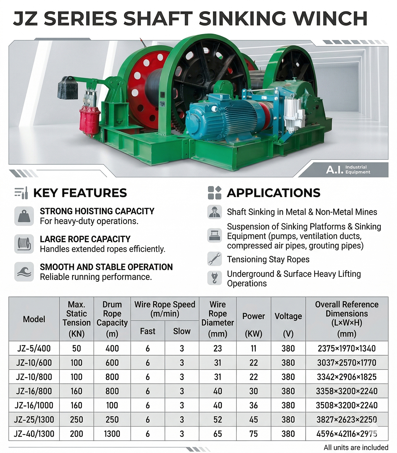JZ Series Shaft-Sinking Winches — detail image 2