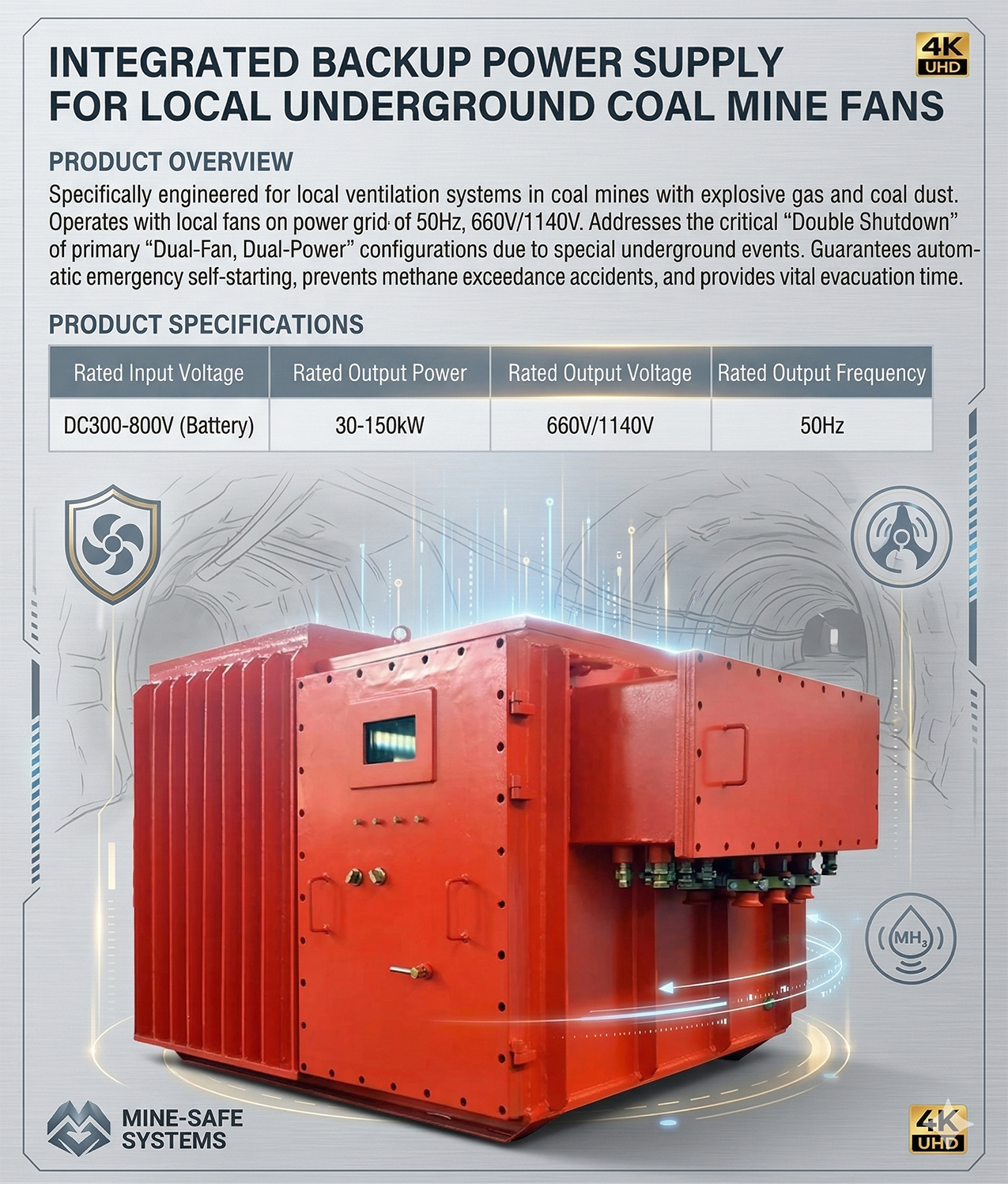 Integrated Standby Power Supply for Underground Coal Mine Local Ventilators — detail image 2