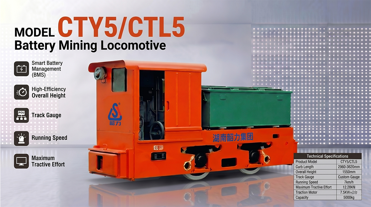 5-Ton Battery Mining Locomotive — detail image 2