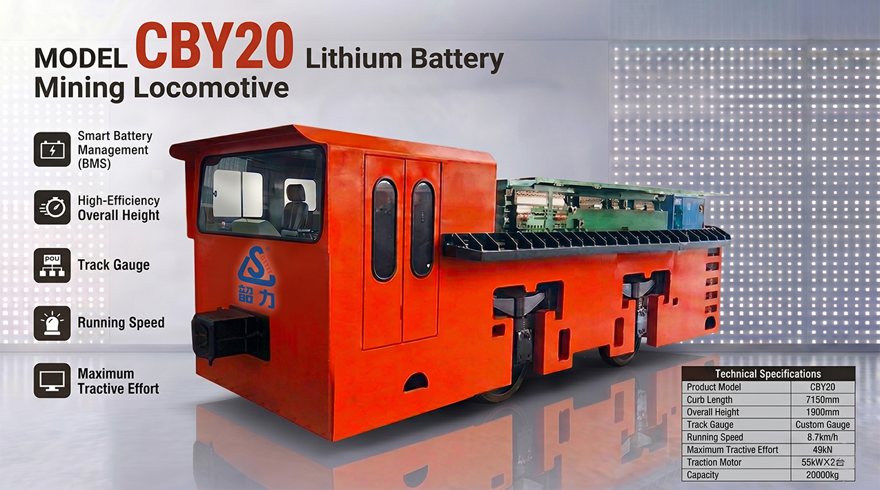 20-Ton Lithium Battery Mining Locomotive — detail image 2