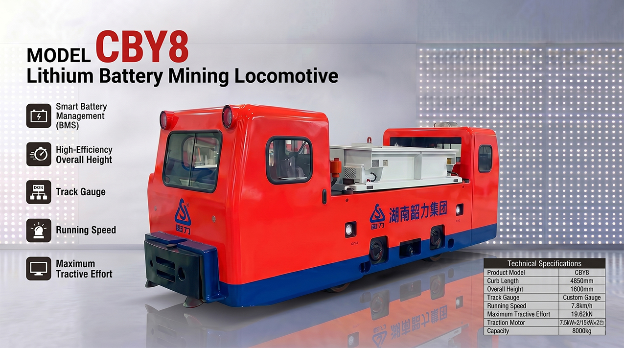 8-Ton Lithium Battery Mining Locomotive — detail image 2